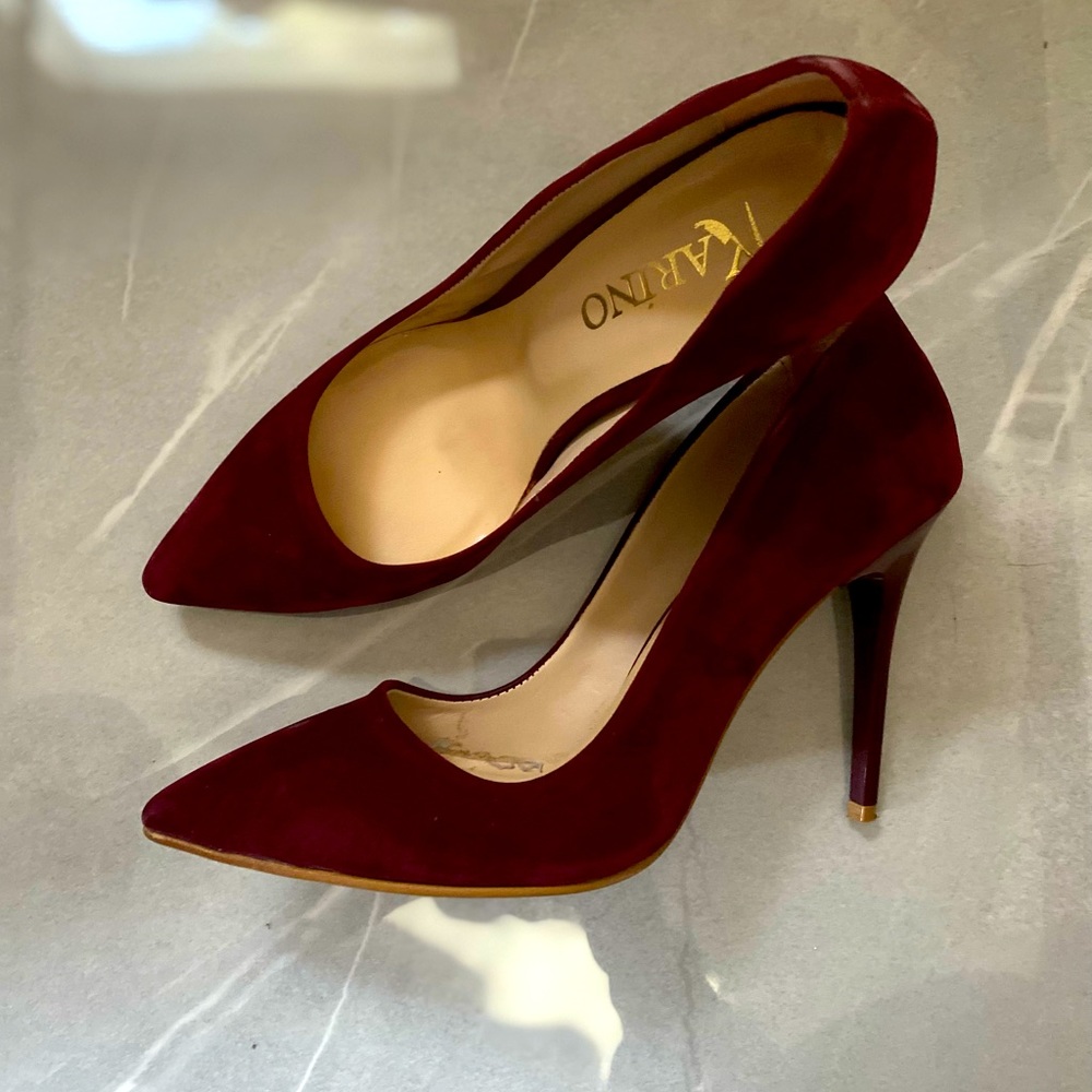 Dark red heels size 8